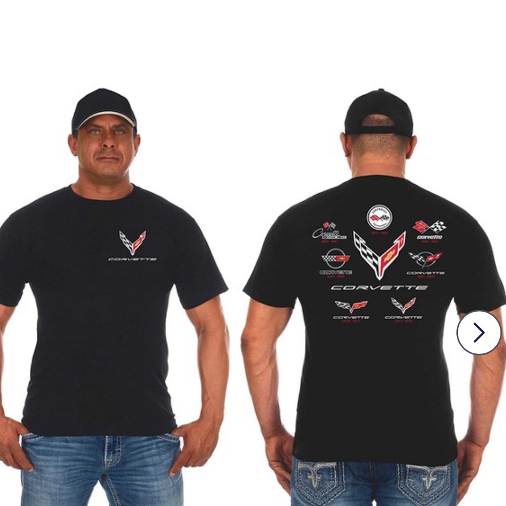 Corvette Men's Black Graphic T-Shirt